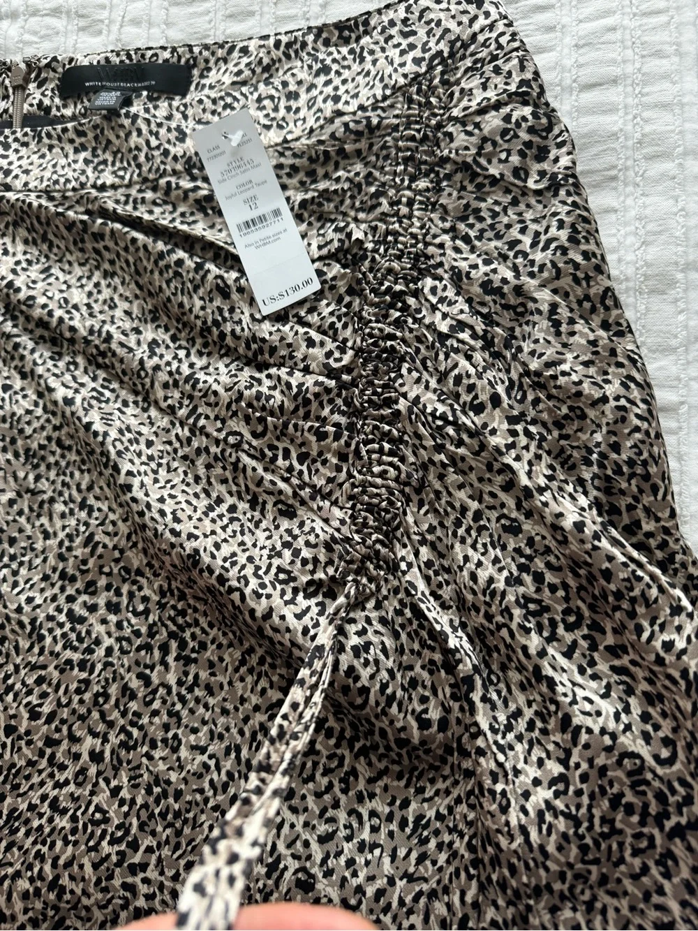 White House Black Market Black and White Leopard Print Maxi Skirt - Picture 10 of 10
